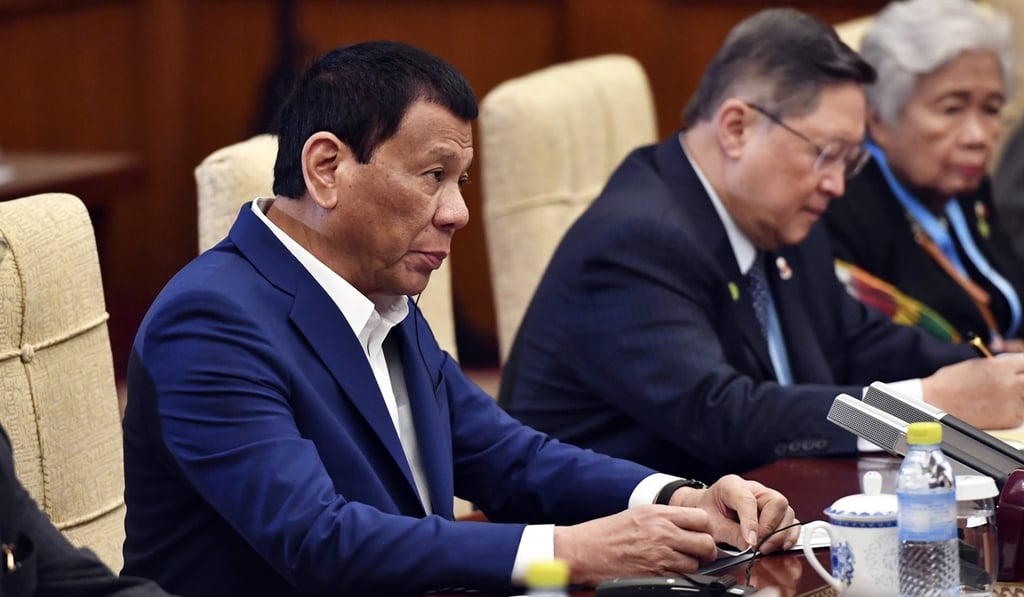 President Rodrigo Duterte during a meeting with Chinese Premier Li Keqiang in Beijing on April 25. Photo: EPA President Rodrigo Duterte during a meeting with Chinese Premier Li Keqiang in Beijing on April 25. Photo: EPA