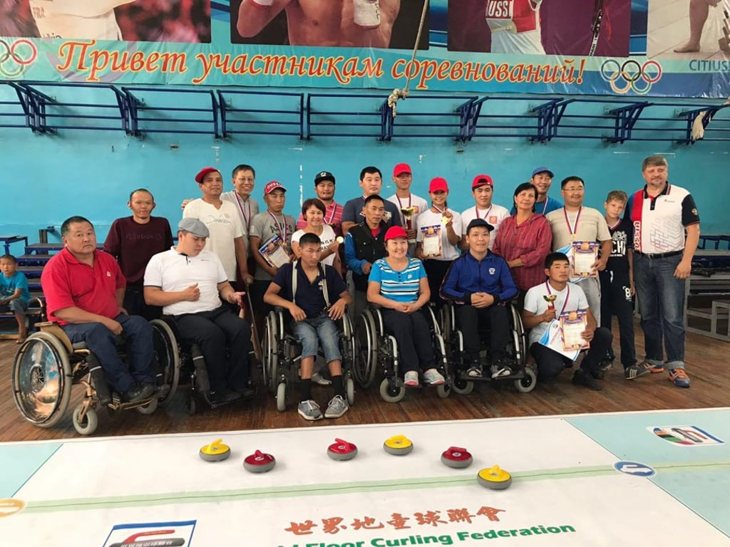 A FloorCurling competition held in Krasnoyarsk in Siberia, Russia. A FloorCurling competition held in Krasnoyarsk in Siberia, Russia.