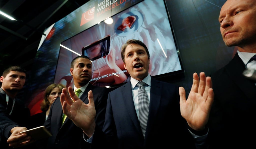 US Deputy Assistant Secretary for Cyber and International Communications and Information Policy Robert Strayer holds a news briefing at the Mobile World Congress in Barcelona, Spain in February. Photo: Reuters