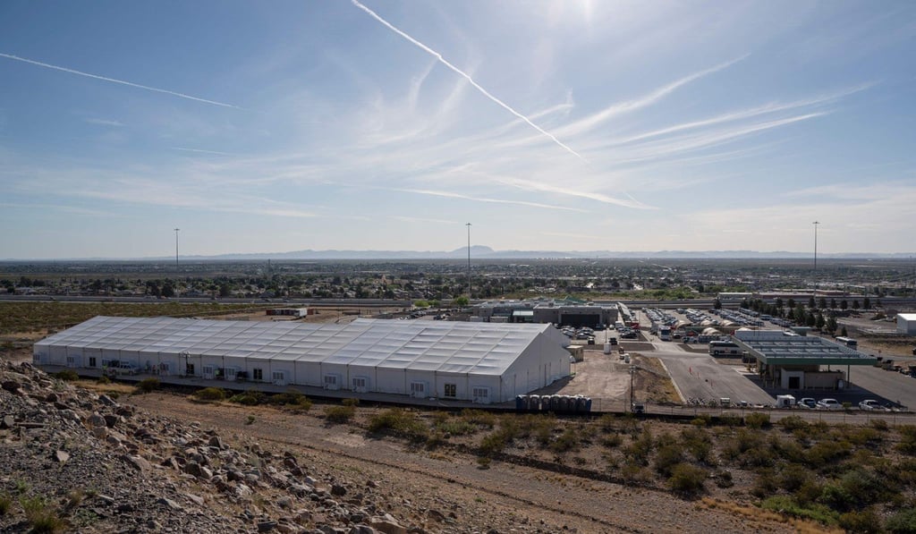 A new migrant processing facility being built in El Paso, Texas. Photo: AFP A new migrant processing facility being built in El Paso, Texas. Photo: AFP
