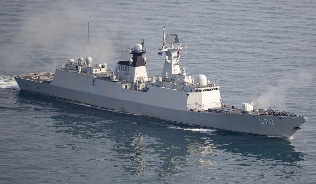 The Chinese navy frigate Huangshan will be in Hong Kong next week, along with the destroyer Haikou, before they return to their home port in Guangdong. Photo: Handout