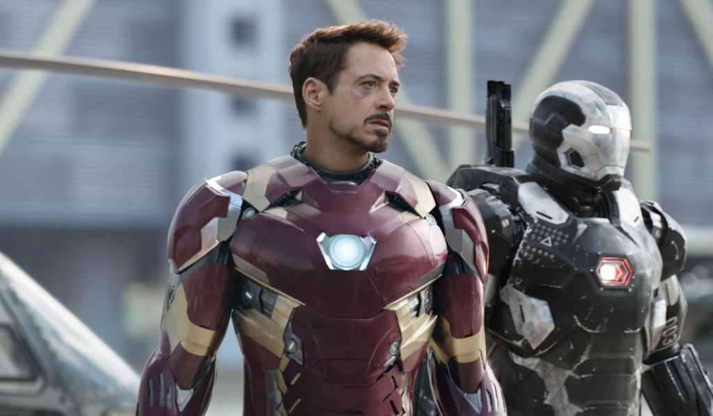 Robert Downey Jnr (left) with Don Cheadle as War Machine in Captain America: Civil War. Photo: Film Frame
