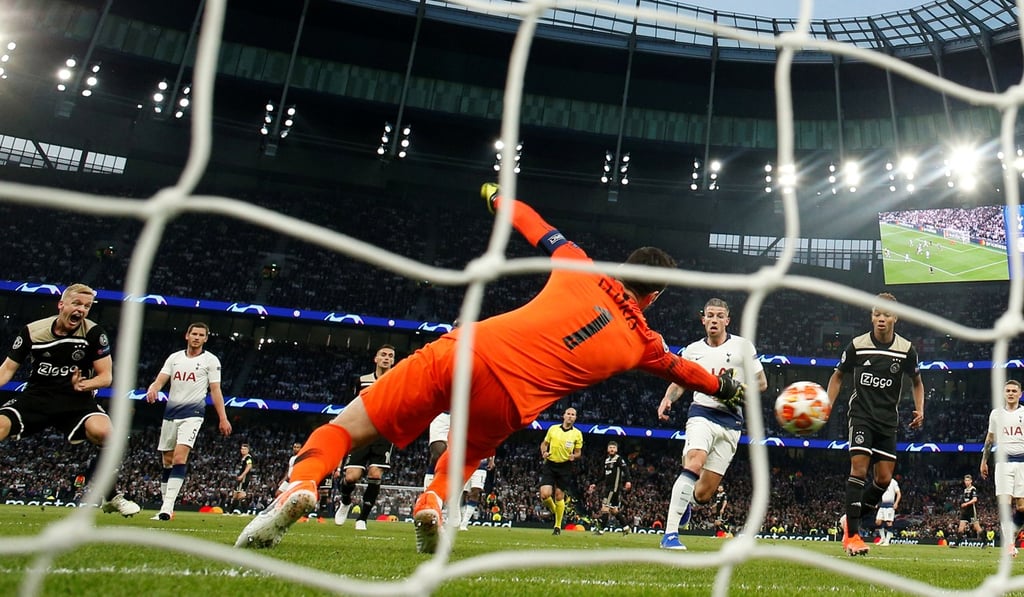 Hugo Lloris is wrong-footed for Donny van de Beek’s goal. Photo: Reuters