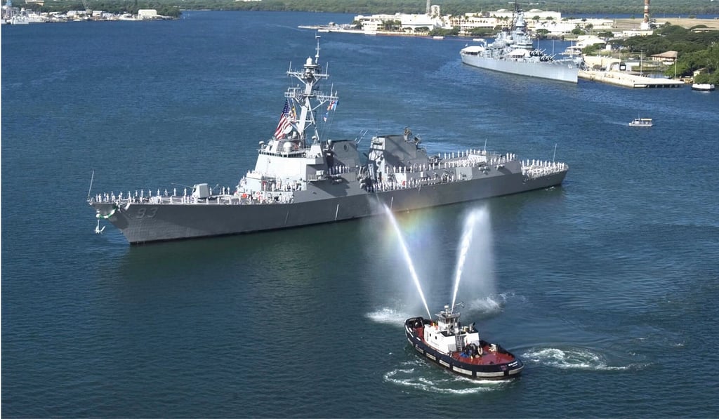 The US Navy says the passage of USS Chung-Hoon (pictured) and USS Preble were intended to assert international rights to “innocent passage” in the South China Sea. Photo: US Navy The US Navy says the passage of USS Chung-Hoon (pictured) and USS Preble were intended to assert international rights to “innocent passage” in the South China Sea. Photo: US Navy