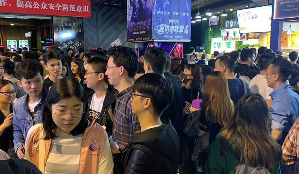 More than 34 million people went to the cinema in mainland China over the holiday. Photo: Weibo