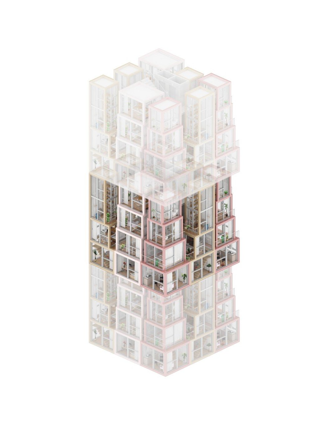 The “Tower within a Tower” housing project. The “Tower within a Tower” housing project.
