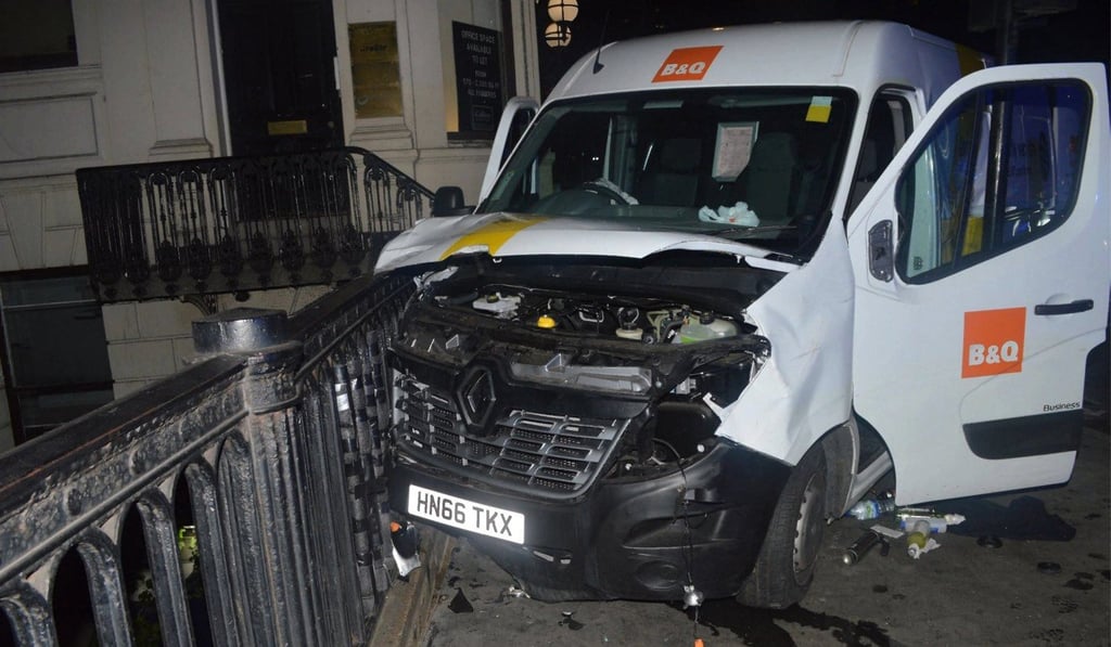 The van used in the London Bridge terrorist attack. Photo: EPA