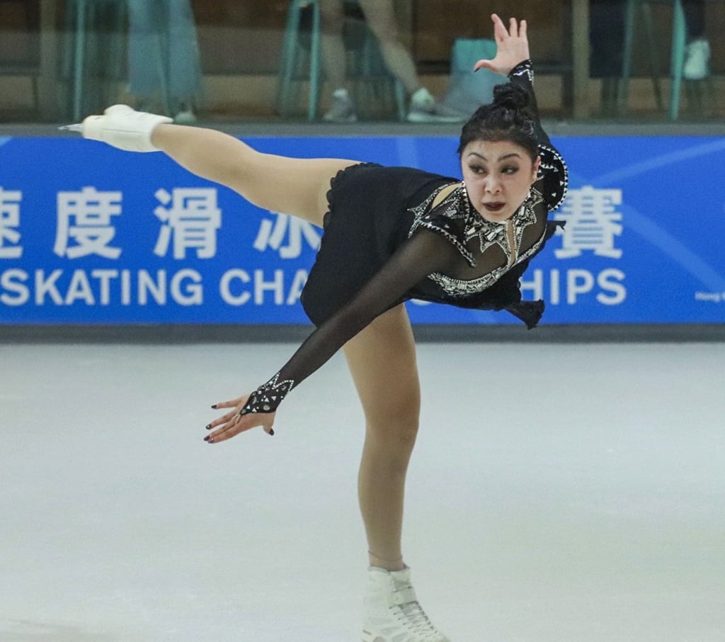Christy Leung Yi on her way to victory in the Hong Kong Figure Skating Championships. Photo: Handout