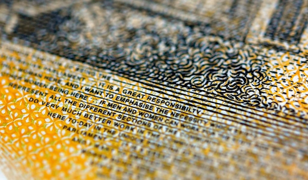 The word “responsibility” is spelt incorrectly. Photo: Reuters