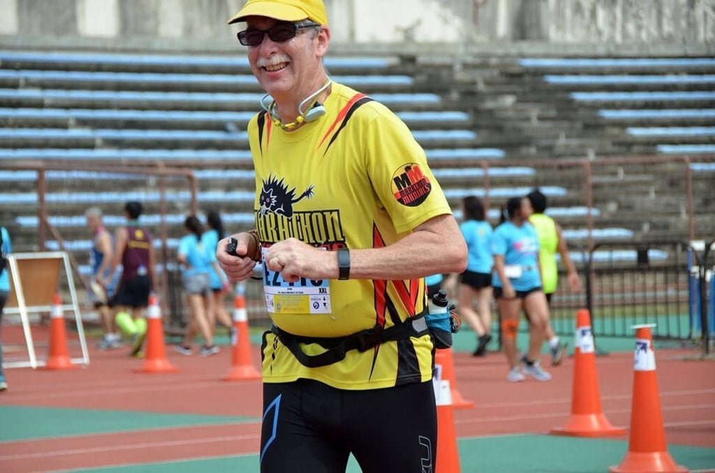 Cartwright ran his first marathon in Beijing in October, 2006. Photo: Michael Cartwright