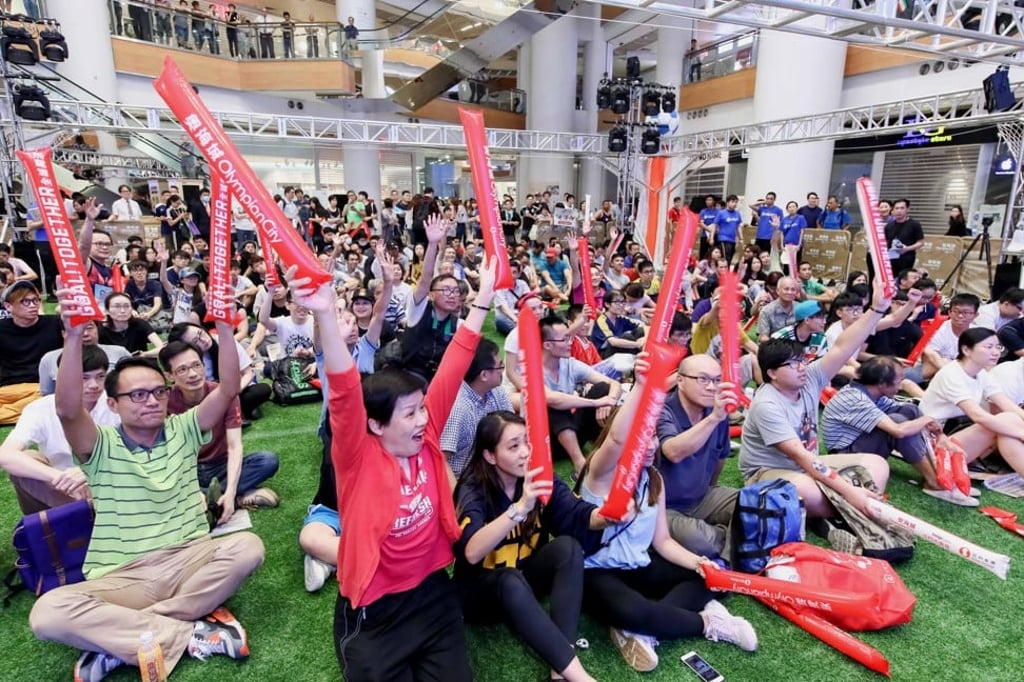 Fans watching the World Cup kick-off match between Russia and Saudi Arabia at Olympian City. Photo: Handout