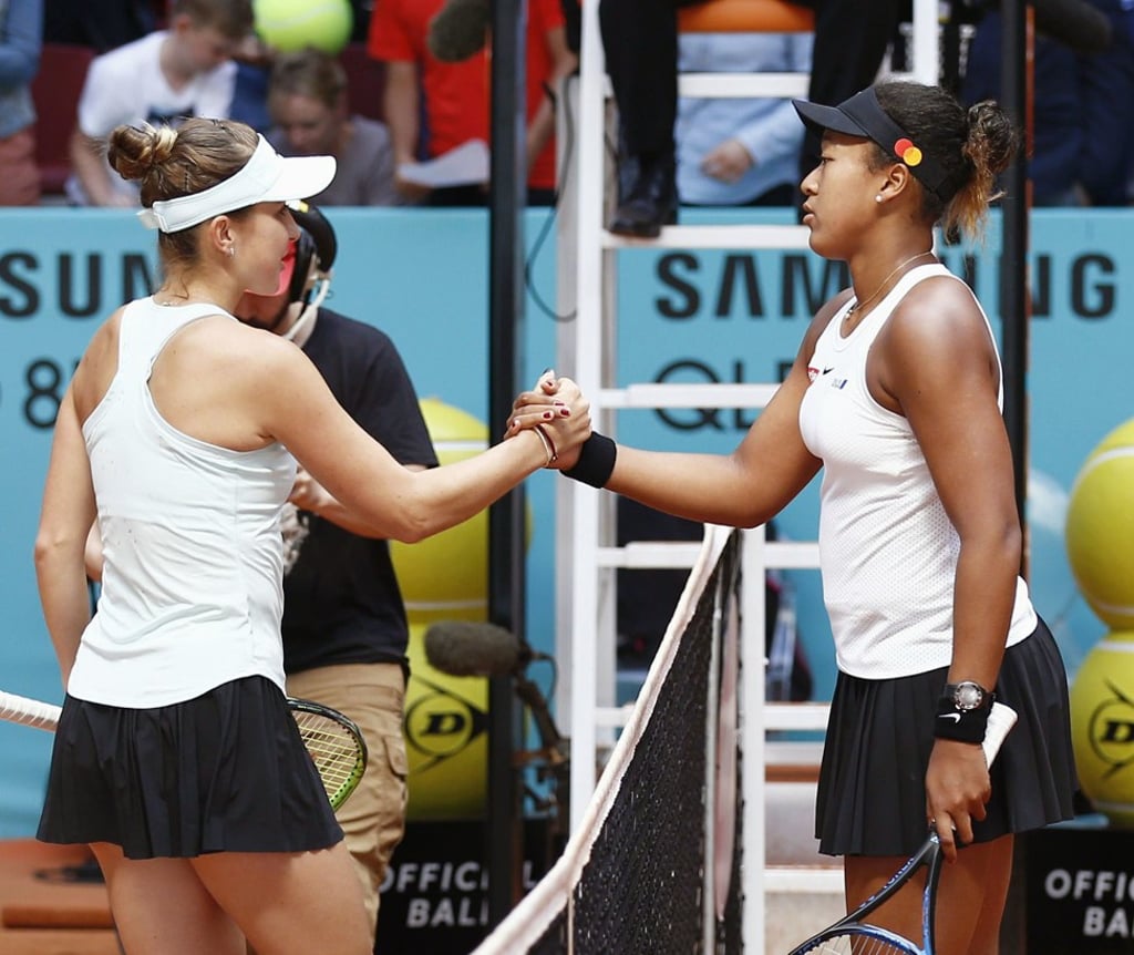 Belinda Bencic gets the better of Naomi Osaka again in Madrid. Photo: Kyodo Belinda Bencic gets the better of Naomi Osaka again in Madrid. Photo: Kyodo