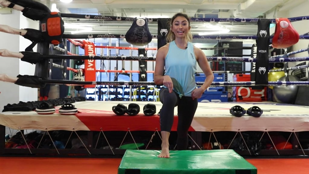 When doing split squats, make sure you position your feet under your hips. When doing split squats, make sure you position your feet under your hips.