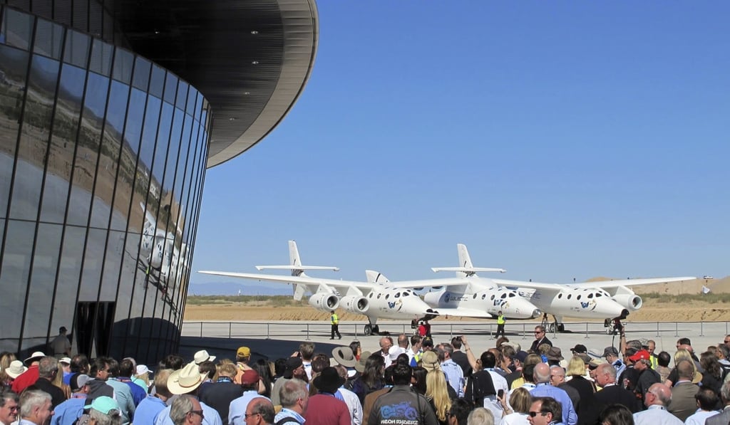 File photo of Spaceport America and the plane that carries Virgin Galactic craft. Photo: AP