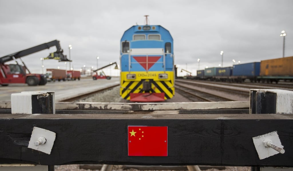 A railway marshalling yard at Khorgos, a “dry port” on the China-Kazakhstan border. Photo: Reuters