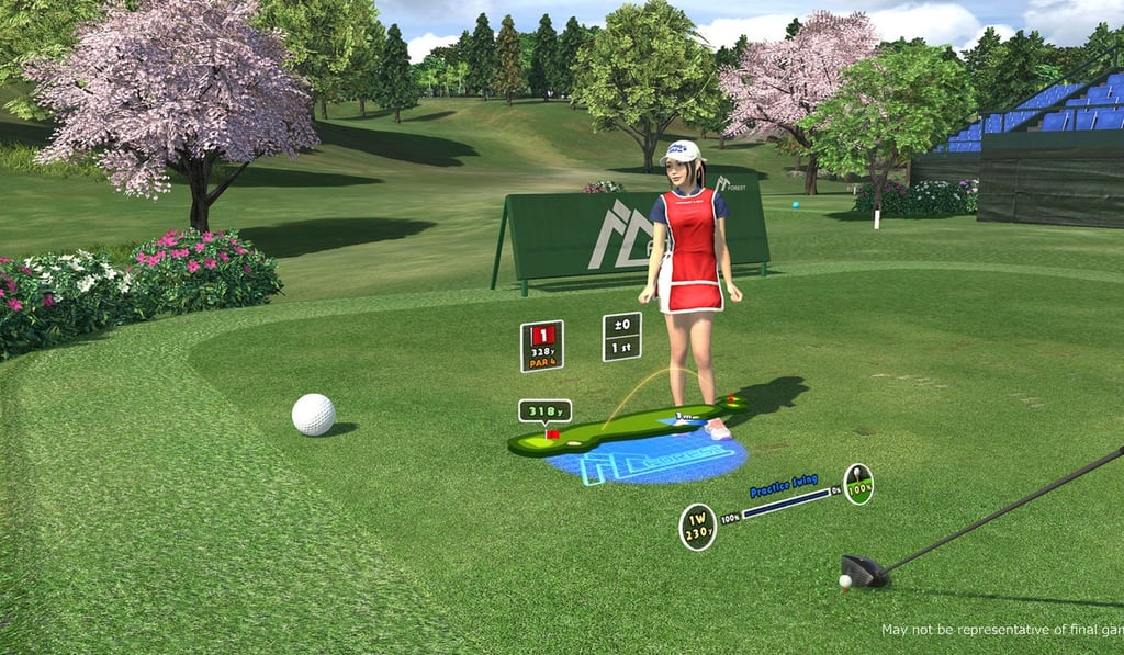 Everybody's Golf VR will allow enthusiasts to play golf on realistic courses in the comfort of their own home. Photo: Clap Hanz
