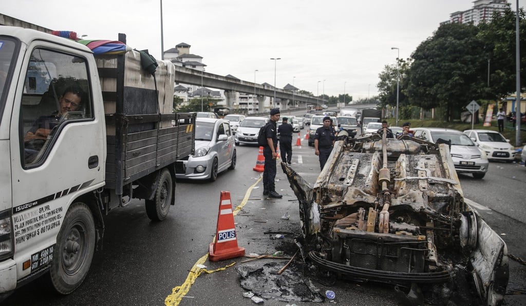 The proposed relocation of the Sri Maha Mariamman Temple in Subang Jaya sparked a riot last year. Photo: EPA-EFE