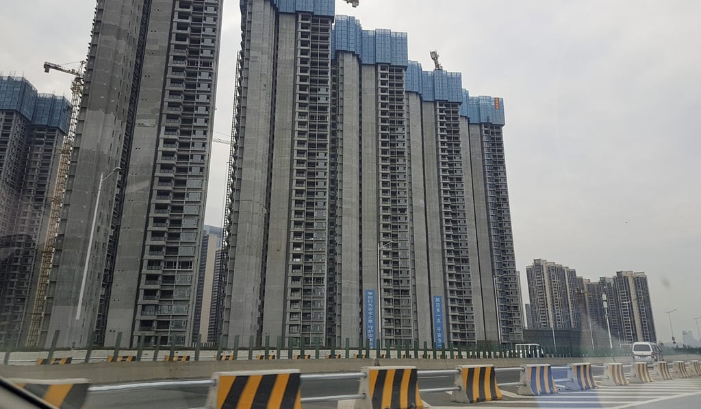 New housing estate blocks take shape in Foshan on February 11, 2019. Photo: Martin Williams