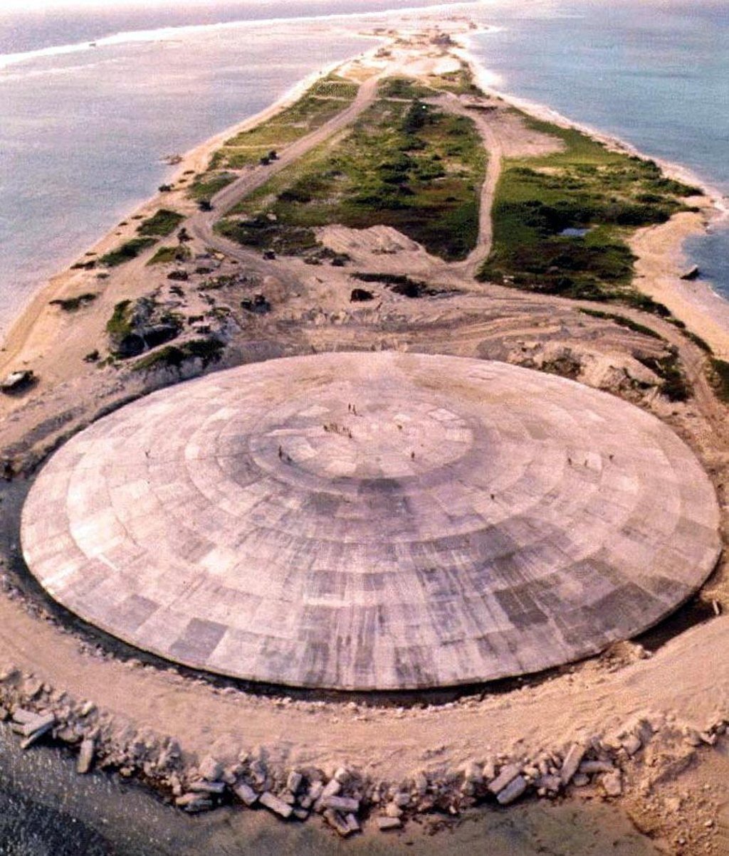 Antonio Guterres has raised concerns that a concrete dome built last century to contain waste from atomic bomb tests is leaking radioactive material into the Pacific. Photo: AFP