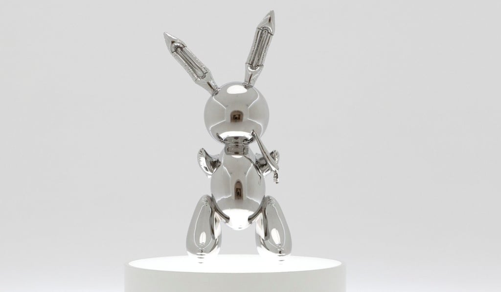 ‘Rabbit’ sculpture by American pop artist Jeff Koons. Photo: Reuters