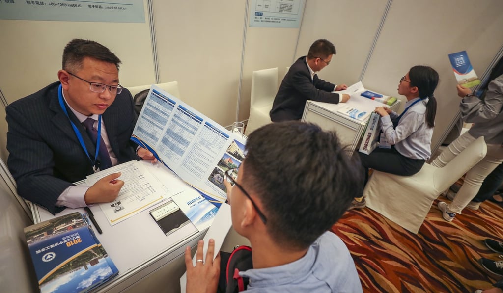The Ningbo government hosts a job fair at the Grand Hyatt in Hong Kong. Photo: Winson Wong