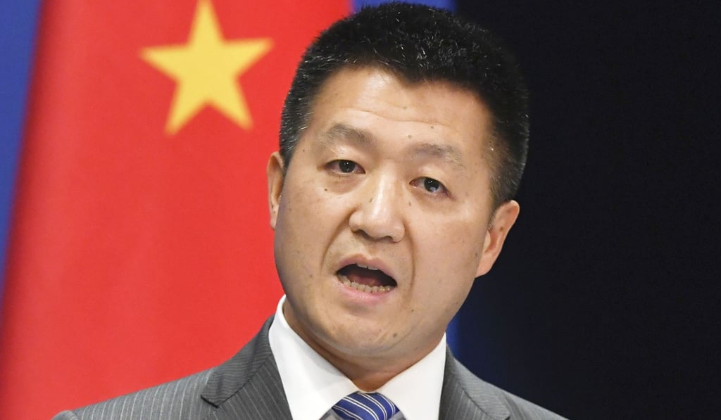 Chinese Foreign Ministry spokesman Lu Kang says US President Donald Trump’s claims about tariffs damaging China are wrong. Photo: Kyodo