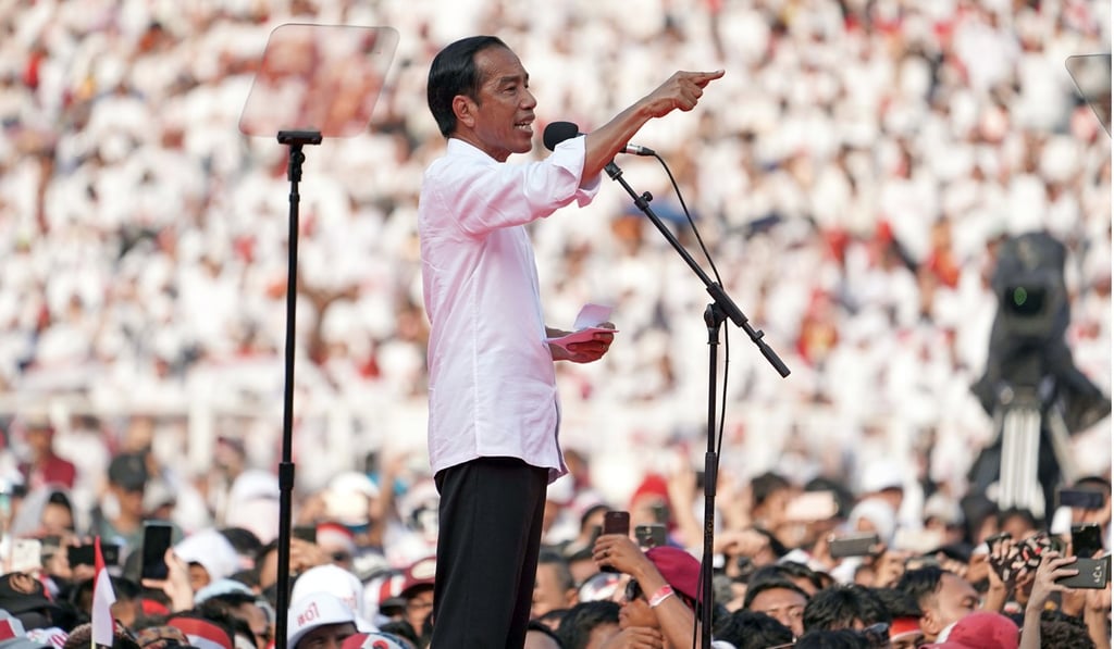 President Joko Widodo clinched victory when the final count was released on Tuesday. Photo: Bloomberg