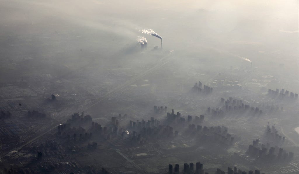 Smoke rising from chimneys near residential areas in China's Hebei province in January. Photo: Simon Song