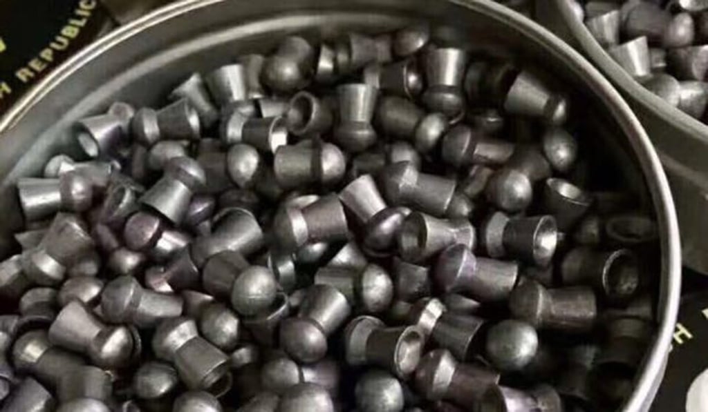 Police say they seized 82,000 airgun pellets and other gun-related paraphernalia. Photo: Thepaper.cn