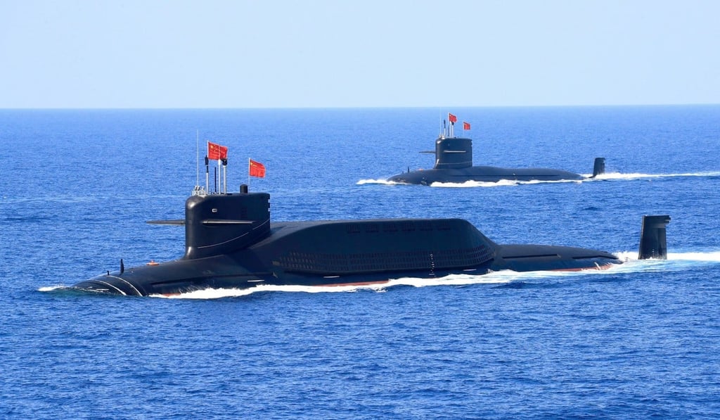 A Chinese PLA Navy nuclear-powered submarine during a military display in the South China Sea in April 2018. Photo: Reuters