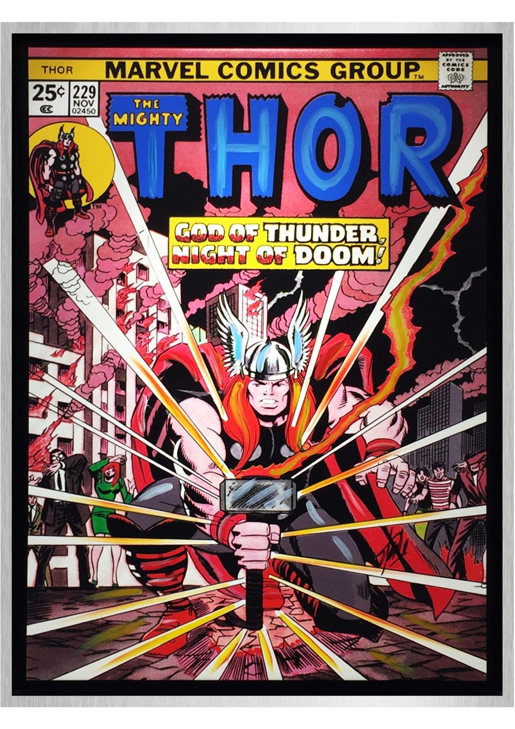 ‘The Mighty Thor’ Marvel comic cover painting on canvas is one of a set of 12 by the late American comic book artist, Stan Lee, which will be auctioned in Hong Kong on May 27.