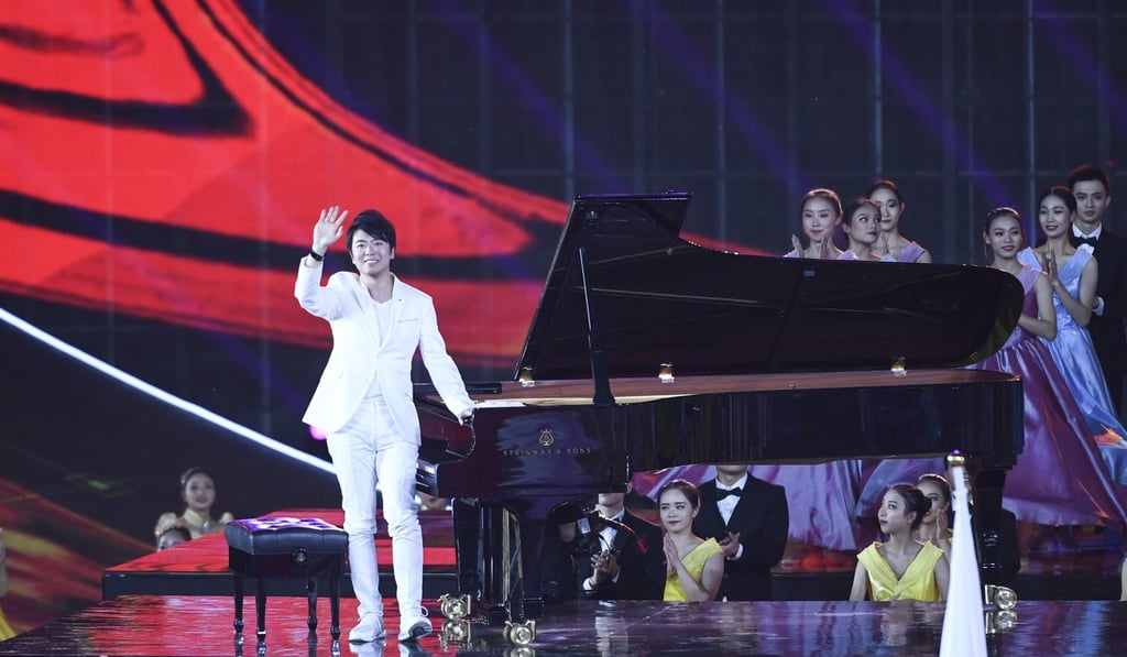 Chinese pianist Lang Lang performs at the Asian culture carnival as part of the Conference on Dialogue of Asian Civilisations, in Beijing on May 15. Photo: Xinhua Chinese pianist Lang Lang performs at the Asian culture carnival as part of the Conference on Dialogue of Asian Civilisations, in Beijing on May 15. Photo: Xinhua