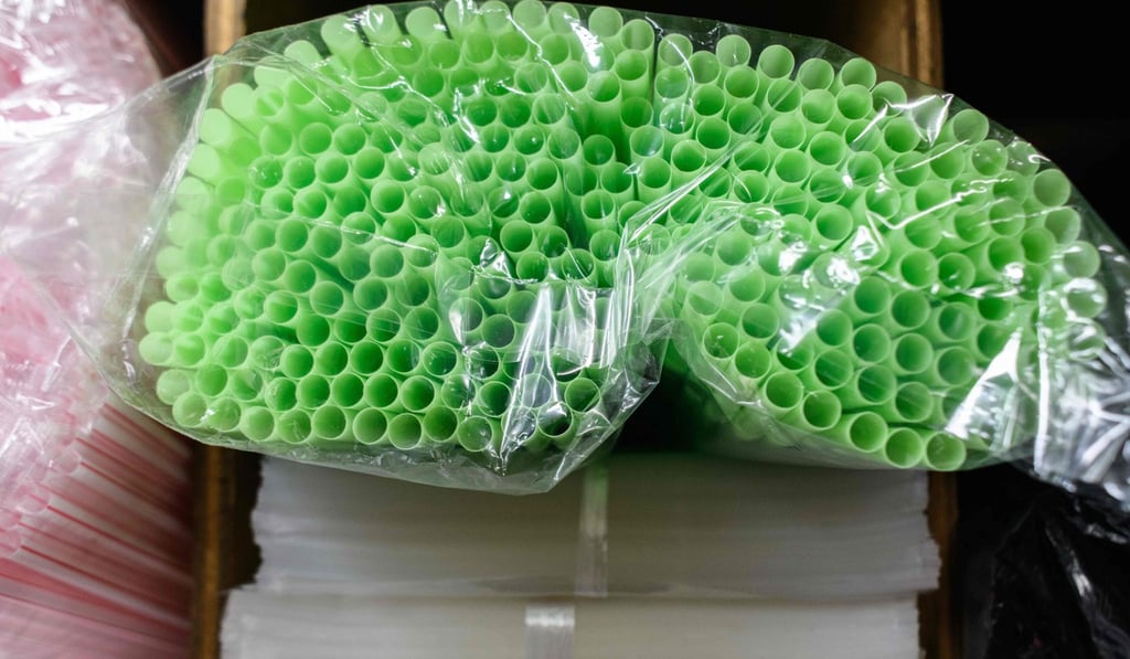 Campaigners are pushing for a reduction in single-use plastics such as straws. Photo: AFP