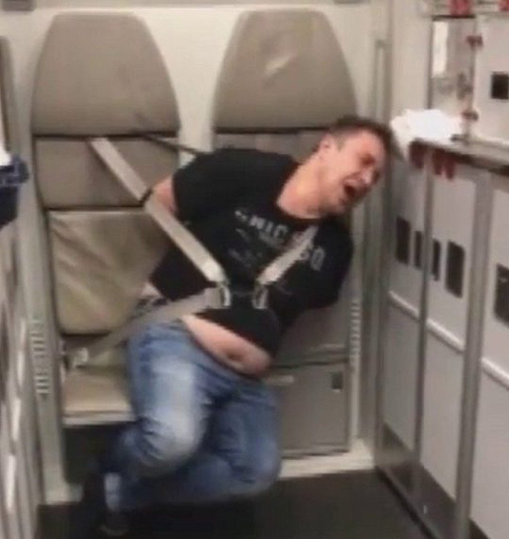 Russian anaesthetist Vadim Bondar was overpowered by male passengers and crew after causing terror on an Aeroflot flight.