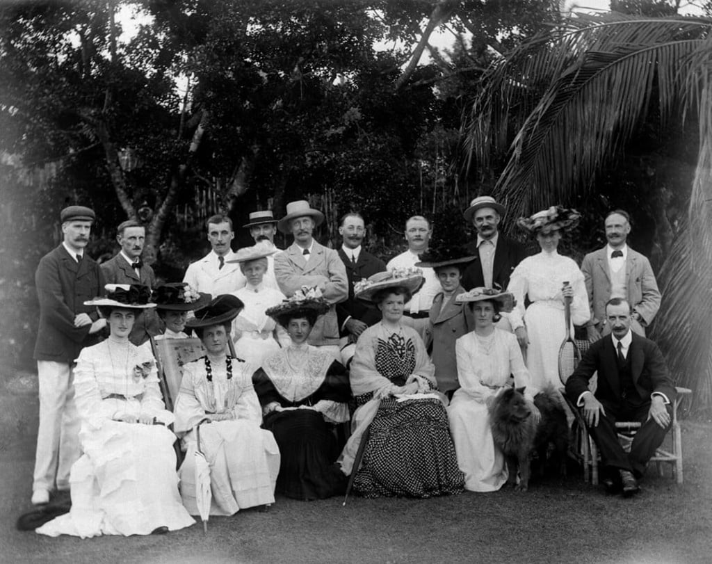 Edwardian-era Britons in their tropical Sunday best. Photo: Alamy