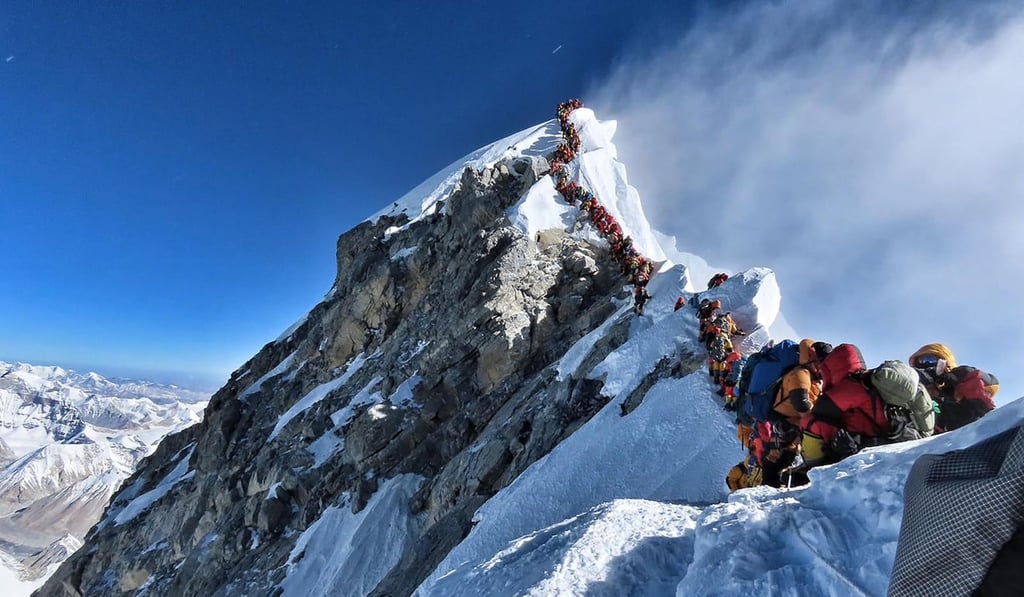 Traffic jams for the summit of Everest have caused outrage, with calls for fewer permits to be given. But Adrian Ballinger says the route can take 100 climbers a day if they spread out over the window. Photo: Project Possible