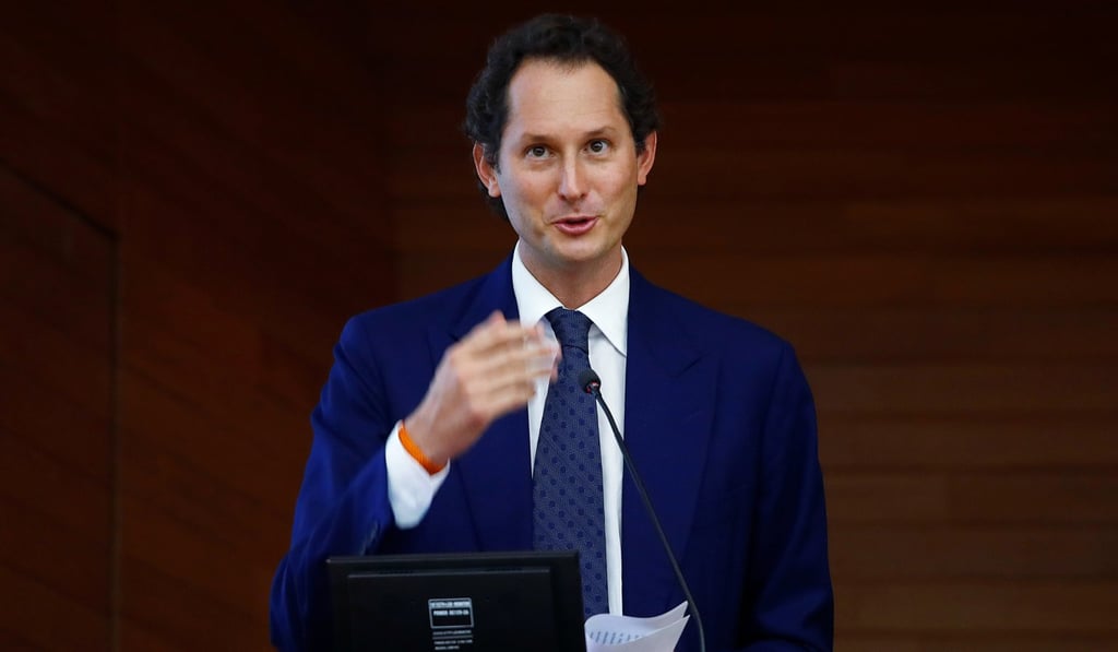 Fiat Chrysler Chairman John Elkann speaks during an event at Bocconi University in Milan on Monday. Photo: Reuters