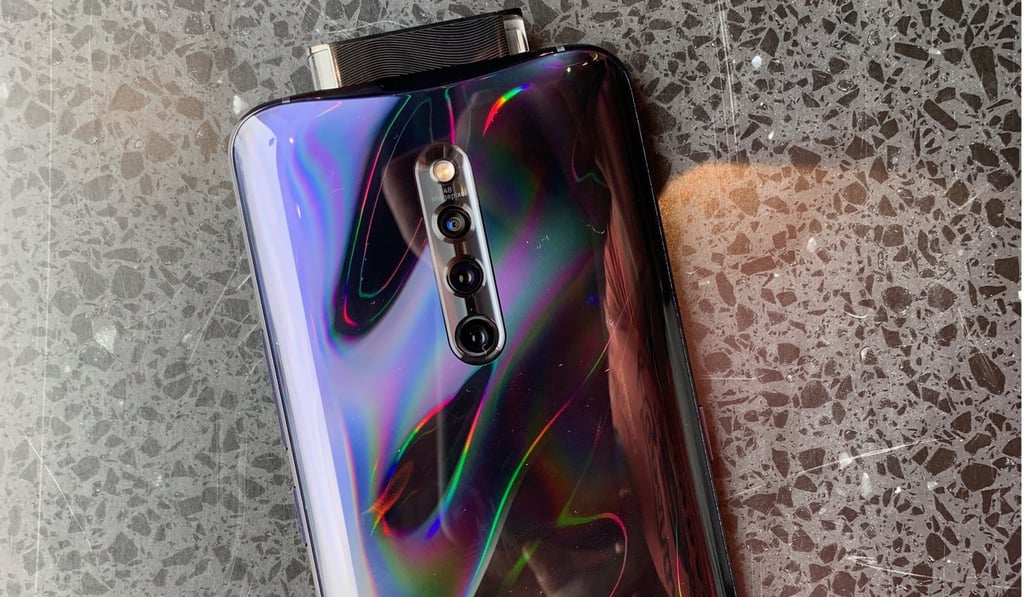 The Vivo X27 Pro with its retractable selfie-camera popped out. It’s a bigger module than usual because it houses a 32-megapixel lens and two LED lights. Photo: Ben Sin