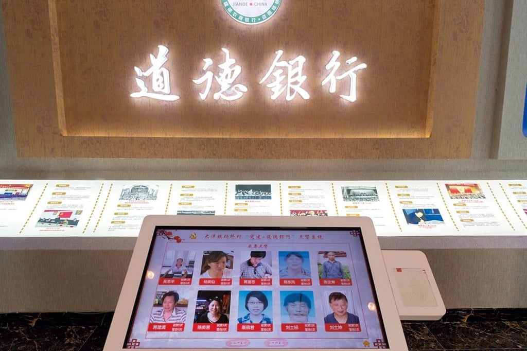 The social credit scores of villagers in Yangqiao. Photo: Gilles Sabrié for The Daily Telegraph Magazine The social credit scores of villagers in Yangqiao. Photo: Gilles Sabrié for The Daily Telegraph Magazine