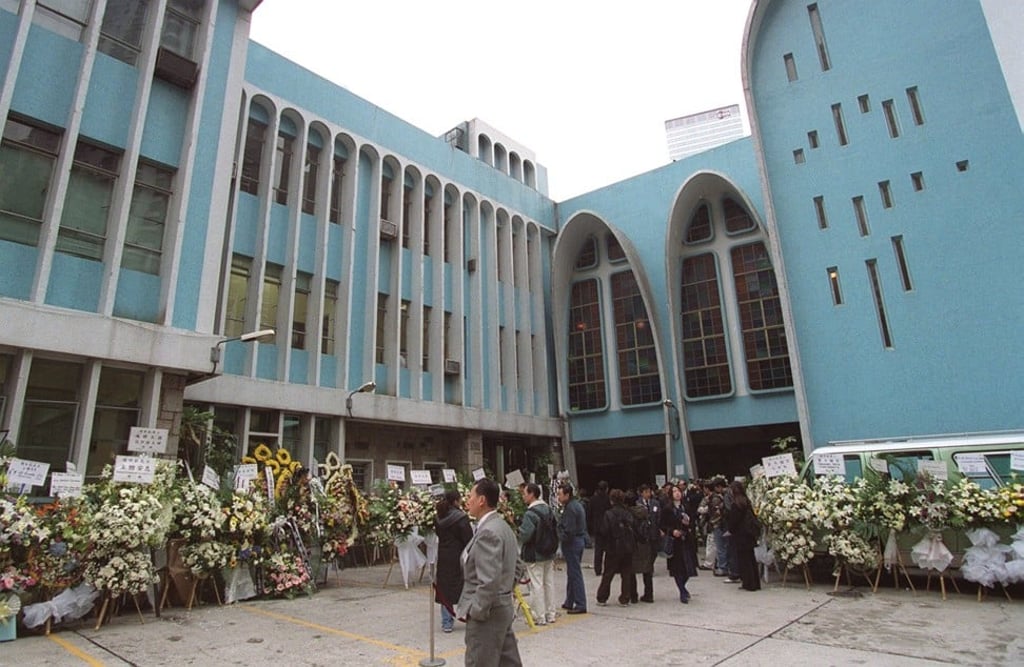The church’s blue exterior was not popular with everyone when it first opened.