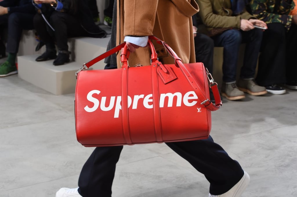 A bag from Louis Vuitton’s collaboration with Supreme.
