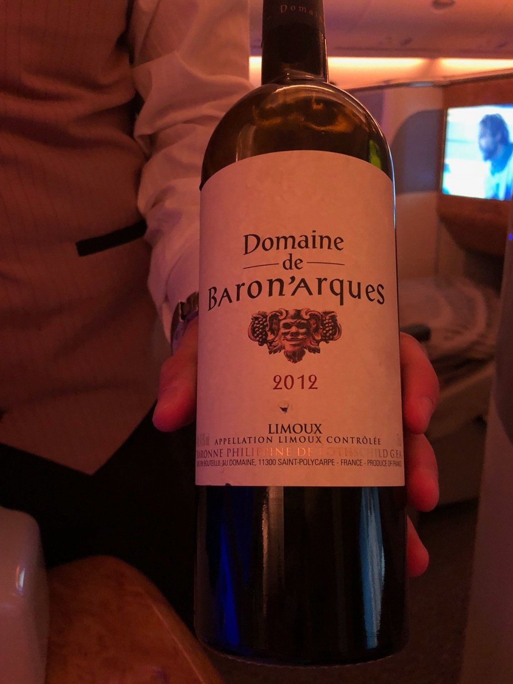 Domaine de Baron’Arques 2012 served on Emirates Domaine de Baron’Arques 2012 served on Emirates