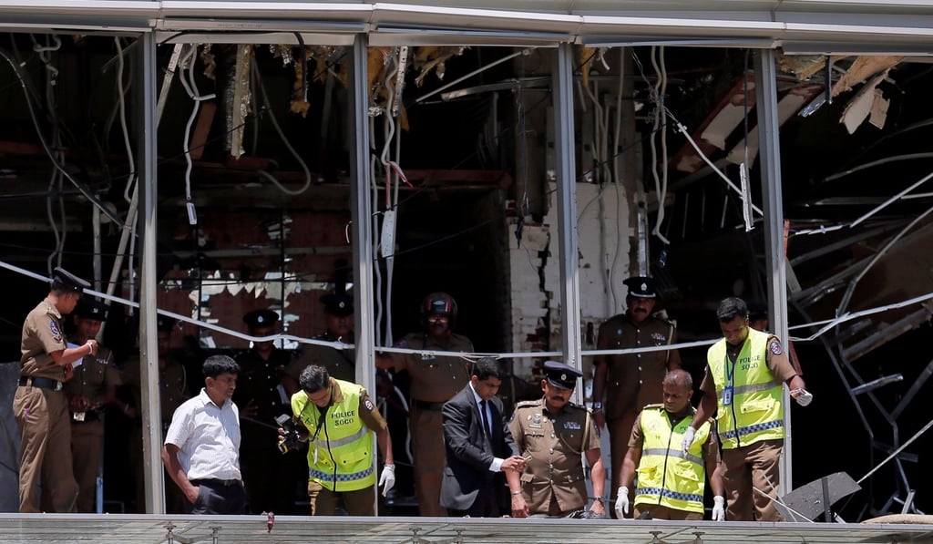 The site of the Easter Sunday bomb at the Shangri-La hotel in Colombo, Sri Lanka. Photo: Reuters
