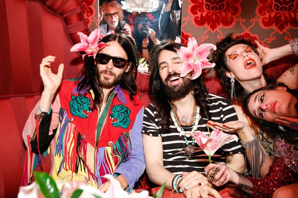 From left: Jared Leto, Alessandro Michele, Dani Miller and Zumi Rosow
