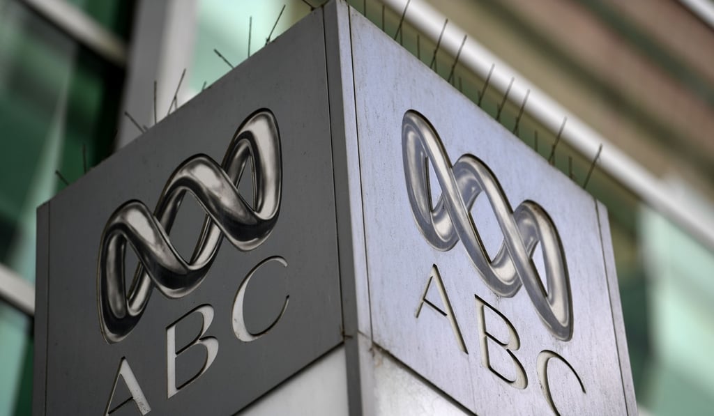 The logo of ABC at its headquarters in Sydney. Photo: AFP