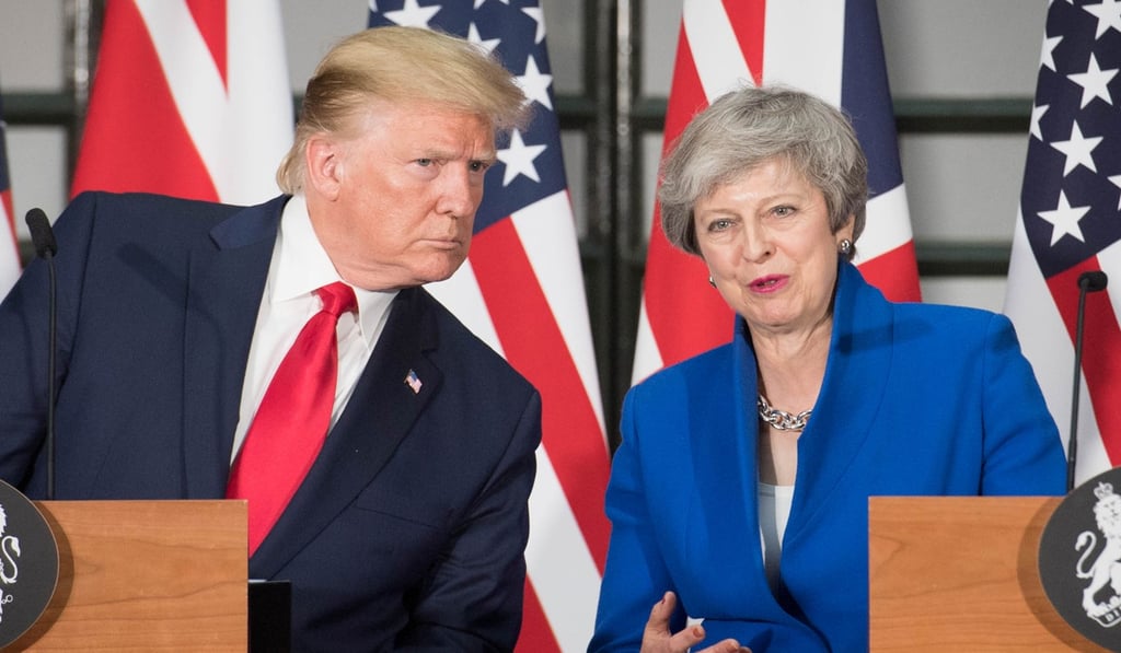 Trump and May attend a joint news conference. Photo: Reuters