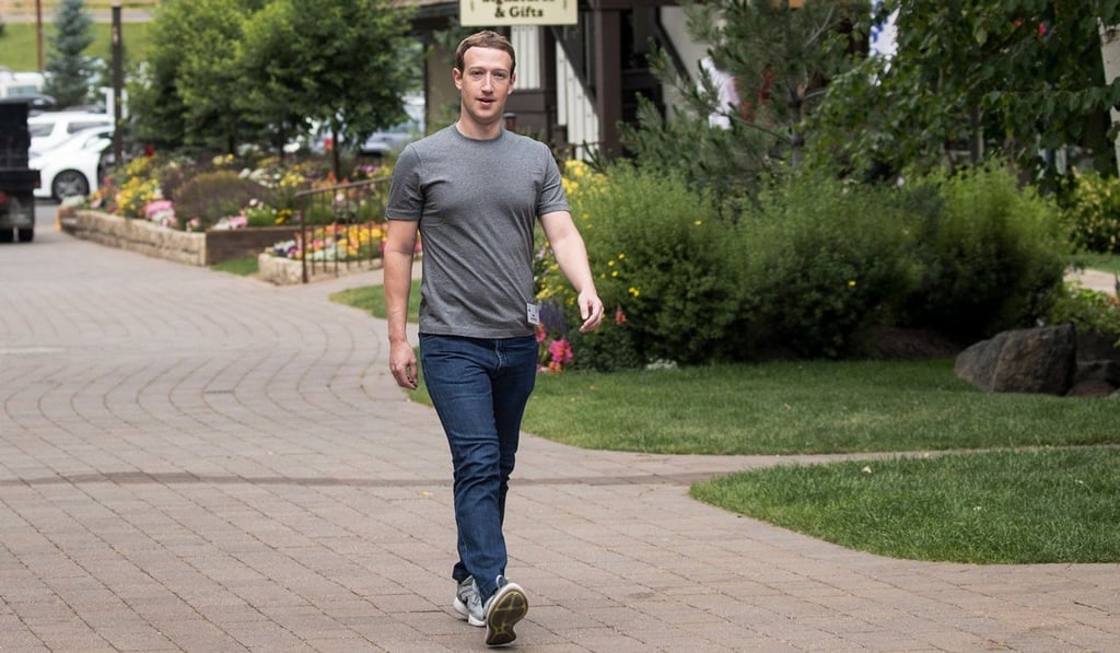 Facebook CEO Mark Zuckerberg in his trademark grey T-shirt. Photo: Drew Angerer