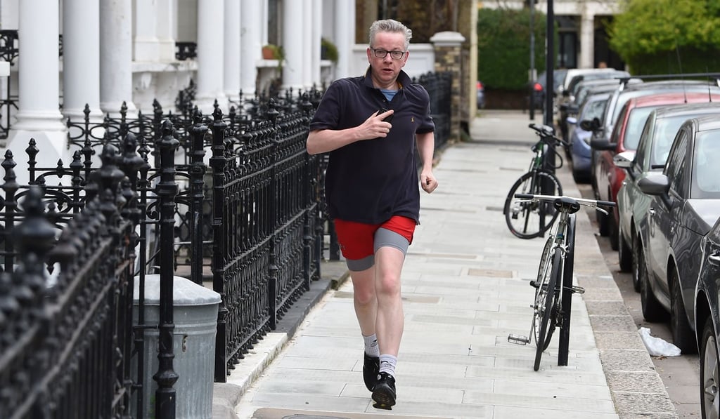 Gove out jogging. Photo: AFP Gove out jogging. Photo: AFP