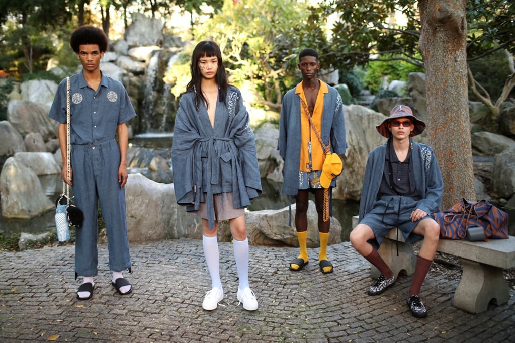 Models from Double Rainbouu’s show at Mercedes-Benz Fashion Week Australia. Photo: Getty