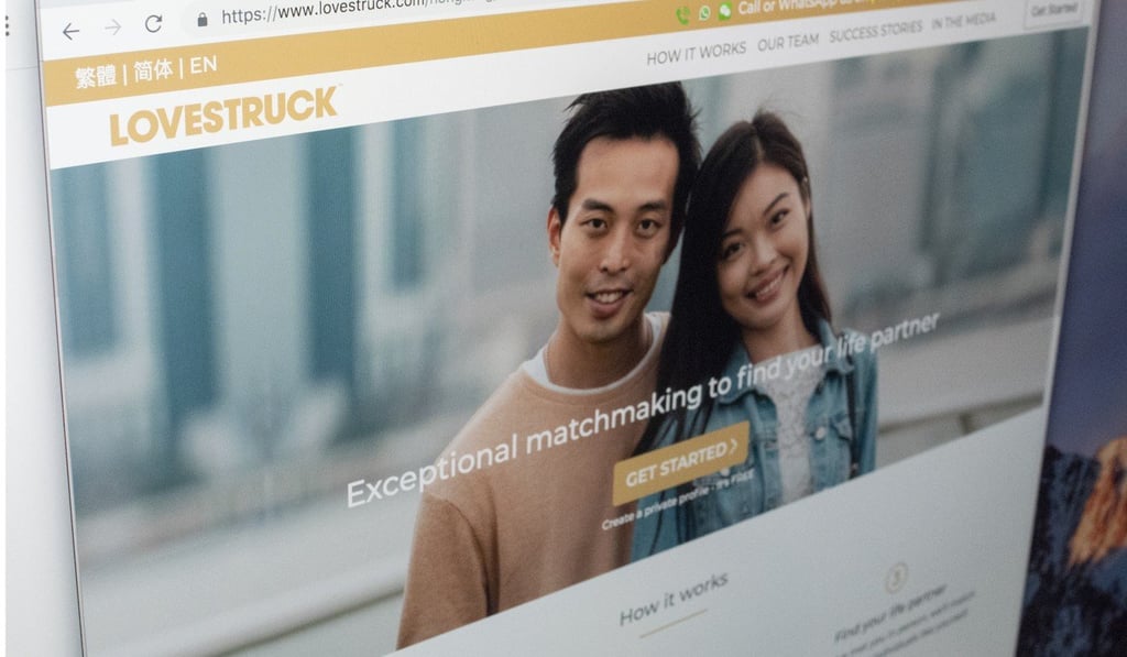Lovestruck is a platform operated by Love Group Hong Kong. Photo: SCMP